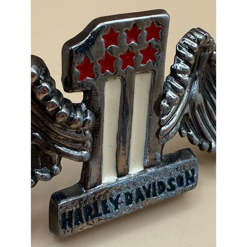 Vintage Harley-Davidson Winged Belt Buckle 5” Metal Biker Motorcycle